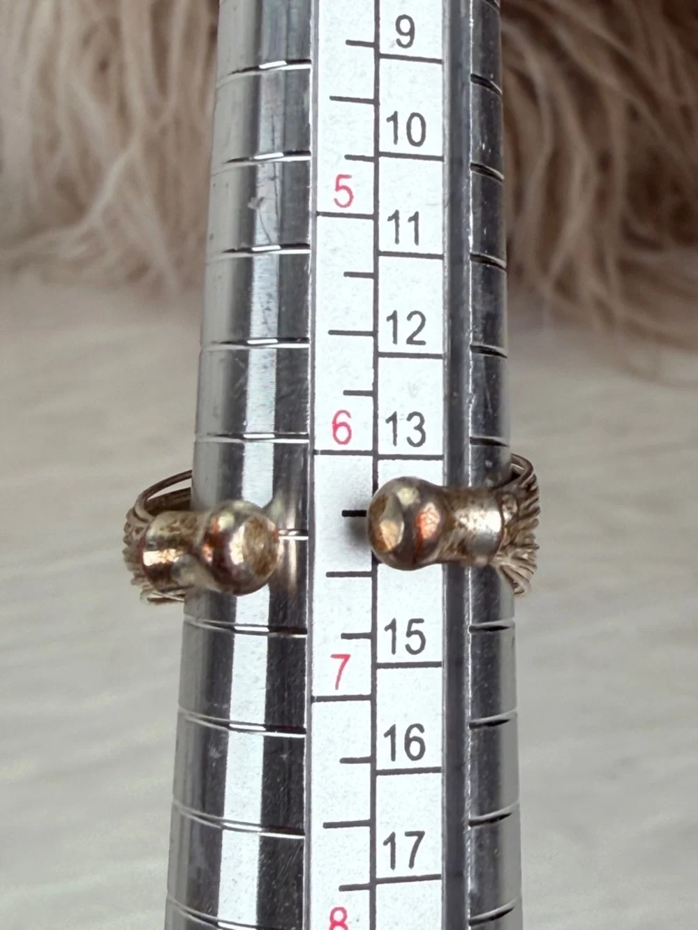 Vintage Multi-Wire Stack Silvertone sz 6 1/2 Women's Ring